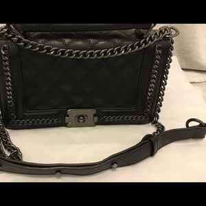 Black crossbody handbag